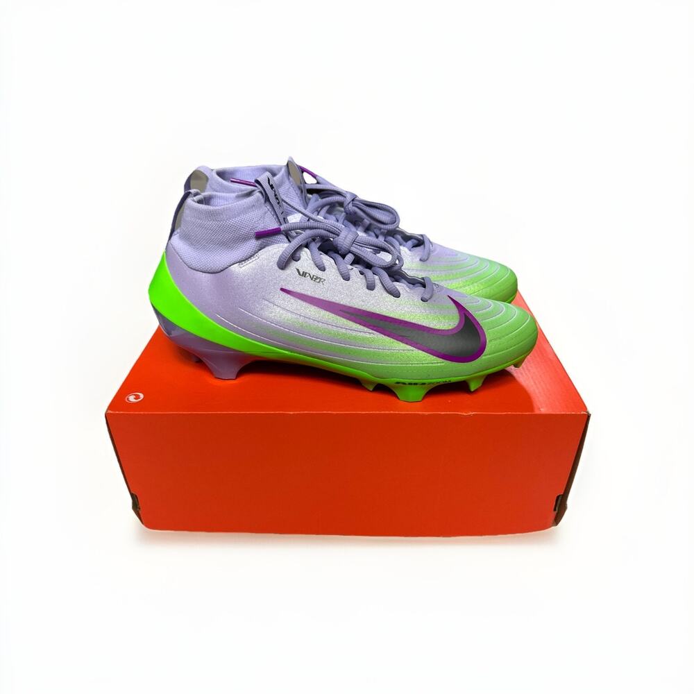 Nike Air Zoom Vapor Pro 1 HULK Size 10.5 Green Purple Football Cleats IB8250-500